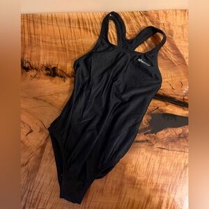 Speedo Black Racerback Performance One-Piece Swimsuit
